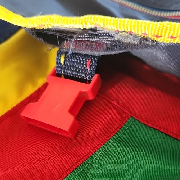 Vintage LEGO Primary Color Block Backpack Retro 90s Nylon School Bag Kids - Picture 11 of 11